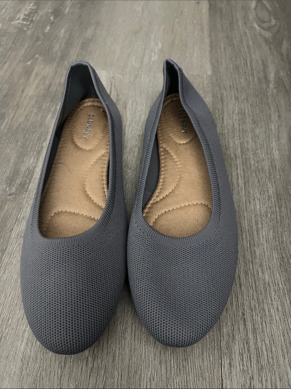 Old Navy Gray Knit Ballet Flats
